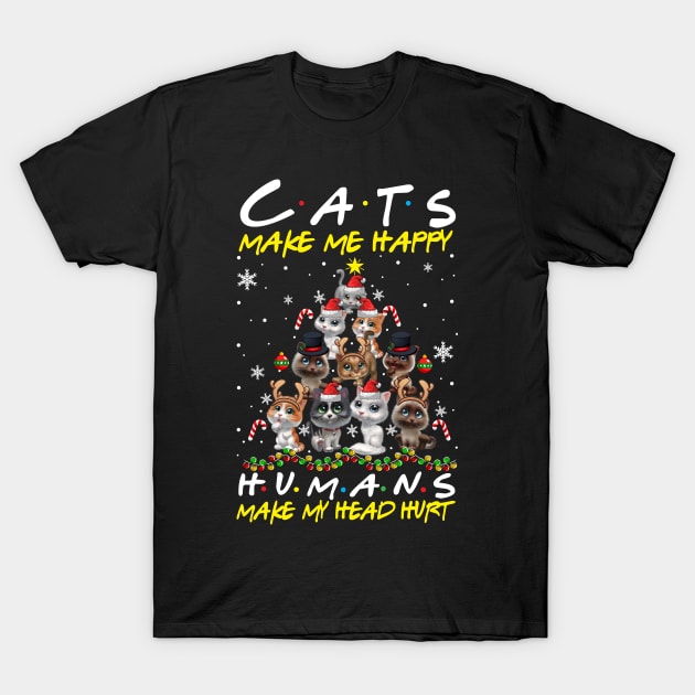 cat make me happy T-Shirt by tiranntrmoyet